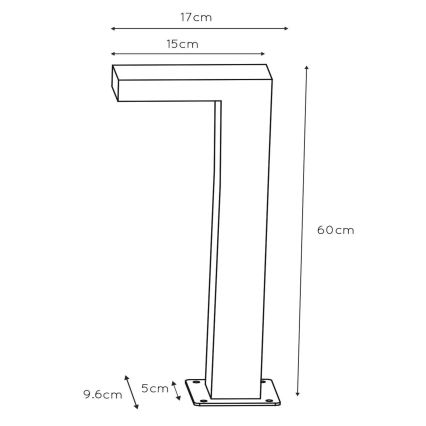 Lucide 28851/60/31 - LED venkovní lampa TEXAS LED/7W/230V bílá 60 cm IP54