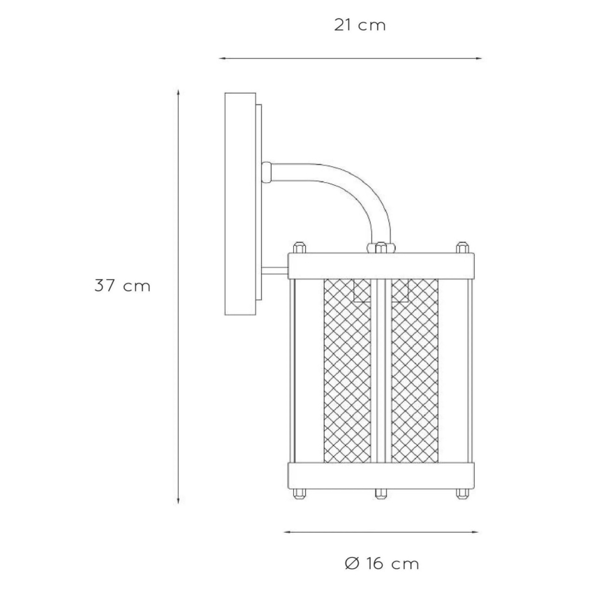 Lucide 29826/01/30 - Venkovní nástěnné svítidlo MAKKUM 1xE27/40W/230V IP23