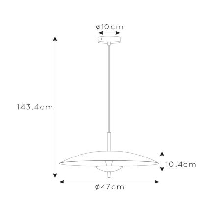 Lucide 30461/09/30 - LED Stmívatelný lustr na lanku VULCAN LED/9W/230V černá