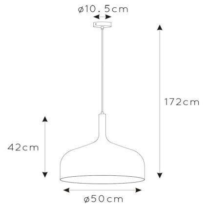 Lucide 30483/50/44 - Lustr na lanku ROZALLA 1xE27/60W/230V oranžová