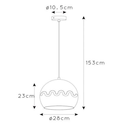 Lucide 30484/28/66 - Lustr na lanku CORENTIN 1xE27/60W/230V růžová