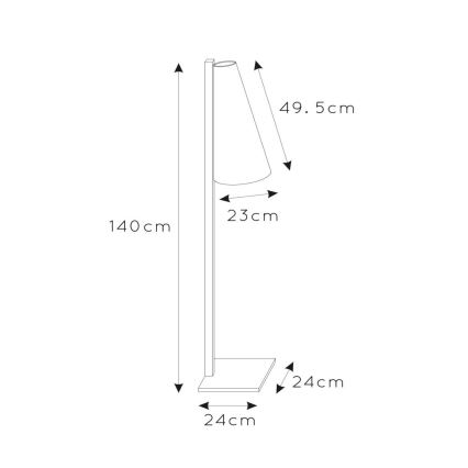Lucide 30795/81/30 - Stojací lampa GREGORY 1xE27/60W/230V černá
