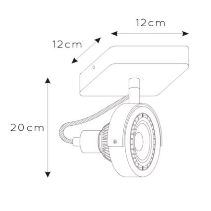 Lucide 31931/12/31 - LED Stmívatelné bodové svítidlo TALA 1xGU10/12W/230V bílá
