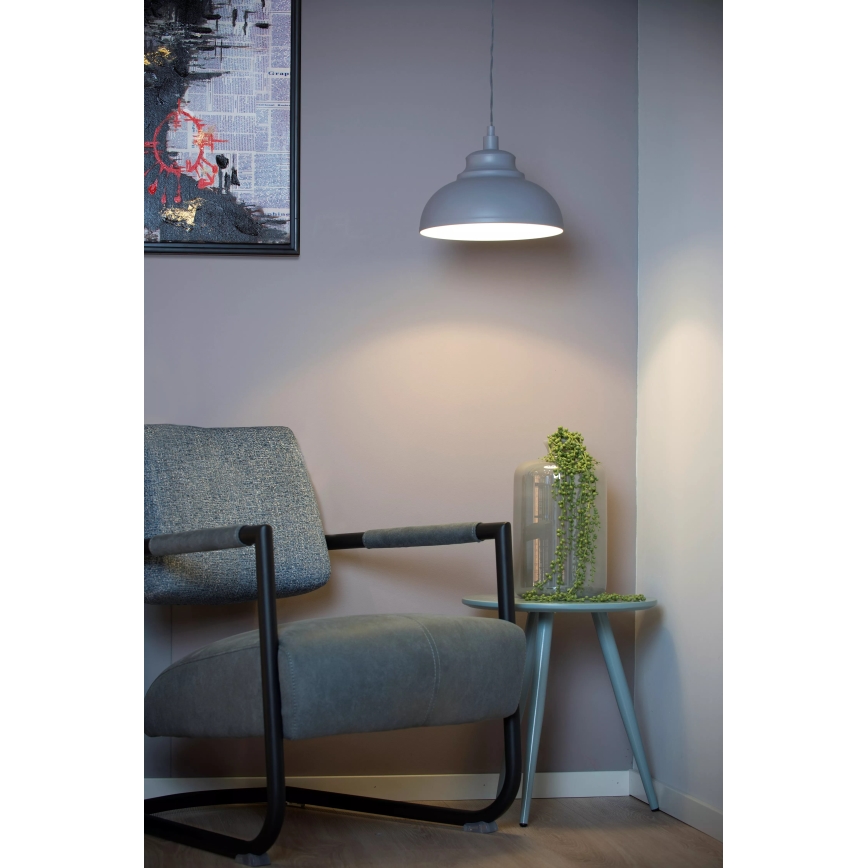 Lucide 34400/29/36 - Závěsné svítidlo ISLA 1xE14/40W/230V šedé