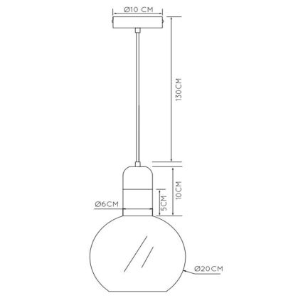 Lucide 34438/20/65 - Lustr na lanku JULIUS 1xE27/40W/230V