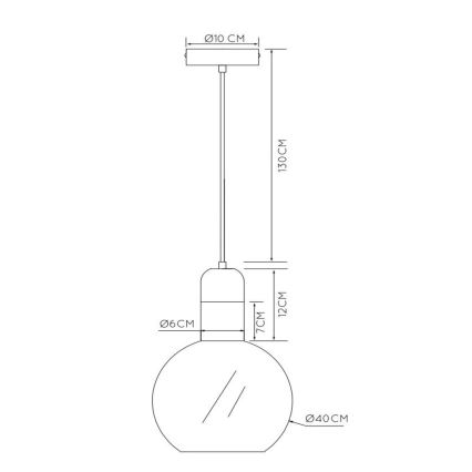 Lucide 34438/40/65 - Lustr na lanku JULIUS 1xE27/40W/230V