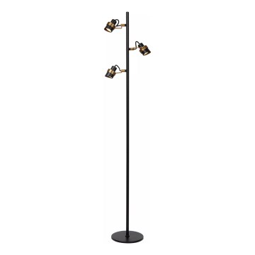 Lucide 34744/03/30 - Stojací lampa TUNDRAN 3xGU10/5W/230V černá