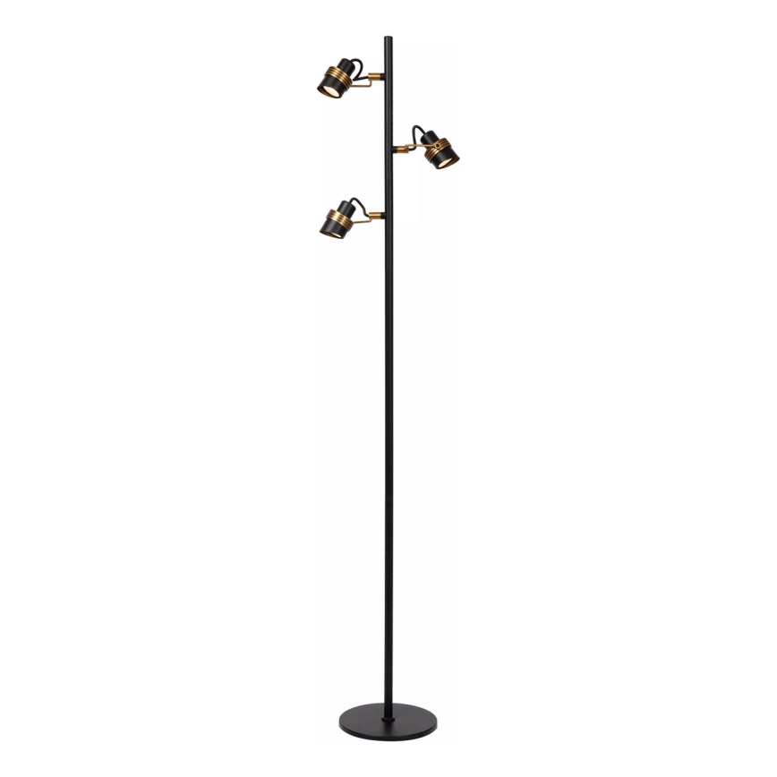 Lucide 34744/03/30 - Stojací lampa TUNDRAN 3xGU10/5W/230V černá