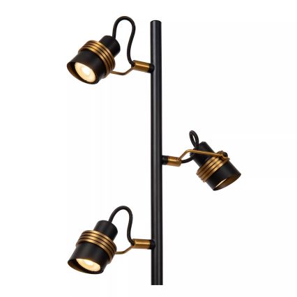 Lucide 34744/03/30 - Stojací lampa TUNDRAN 3xGU10/5W/230V černá