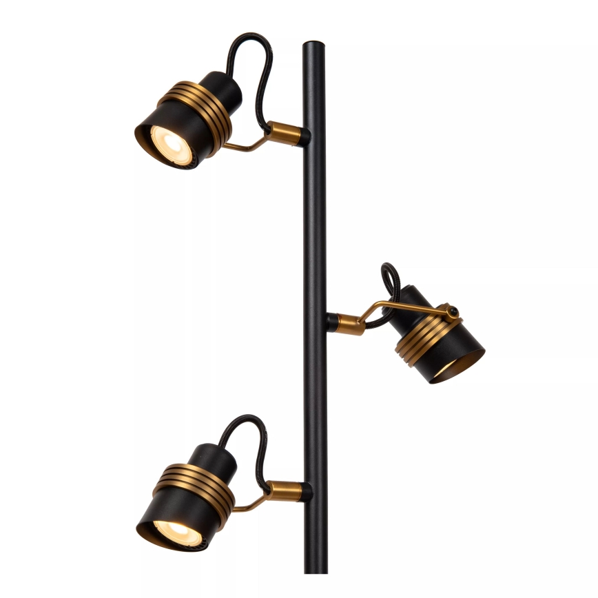 Lucide 34744/03/30 - Stojací lampa TUNDRAN 3xGU10/5W/230V černá