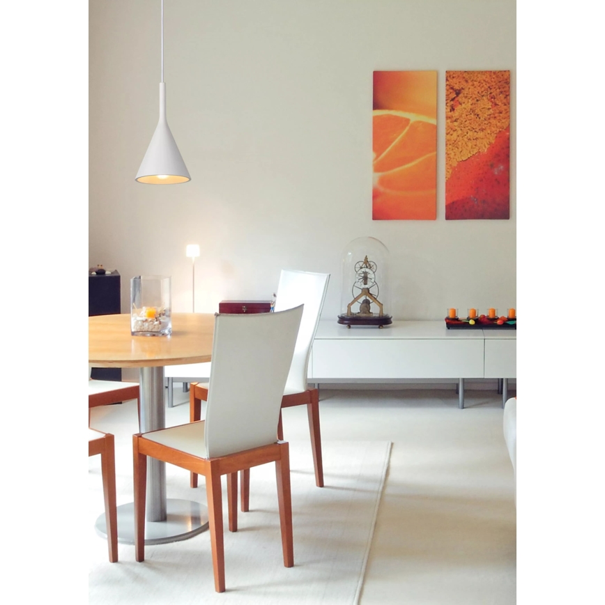 Lucide 35406/16/31 - Závěsné svítidlo GIPSY 1xE27/40W/230V bílé
