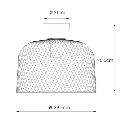 Lucide 43104/30/30 - Přisazený lustr MESH 1xE27/60W/230V černá