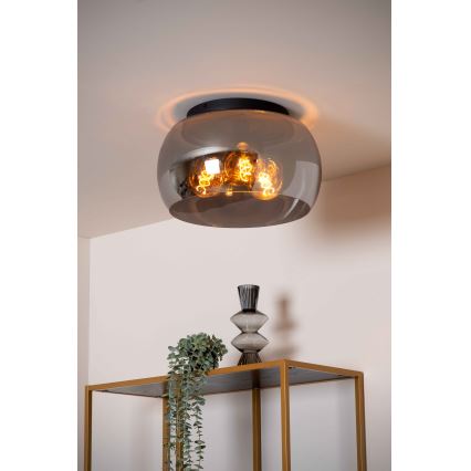 Lucide 45101/40/65 - Stropní svítidlo OLIVIA 3xE27/40W/230V pr. 40 cm černá