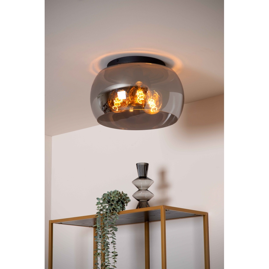 Lucide 45101/40/65 - Stropní svítidlo OLIVIA 3xE27/40W/230V pr. 40 cm černá