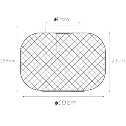 Lucide 45185/30/30 - Stropní svítidlo MESH 1xE27/40W/230V černá