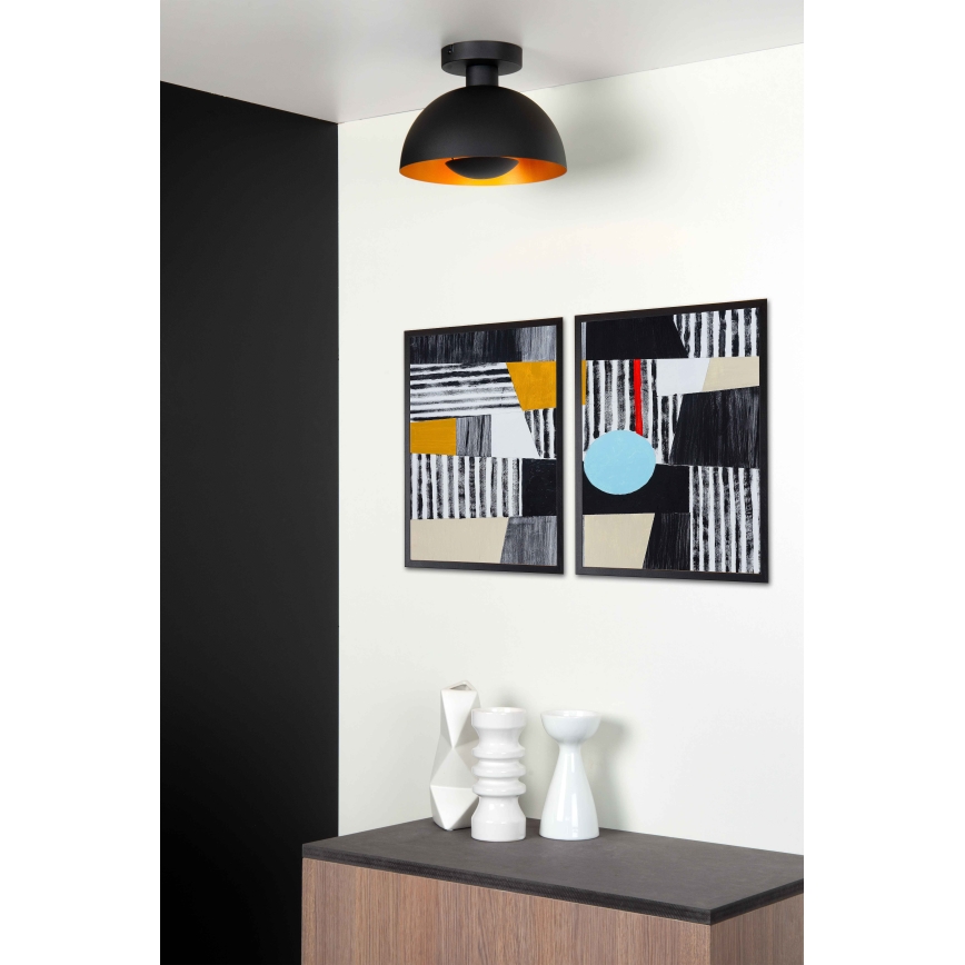 Lucide 45196/01/30 - Stropní svítidlo SIEMON 1xE27/40W/230V černá
