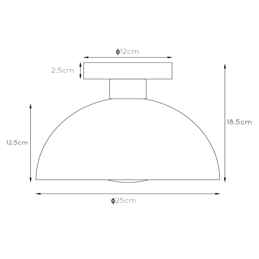 Lucide 45196/01/30 - Stropní svítidlo SIEMON 1xE27/40W/230V černá