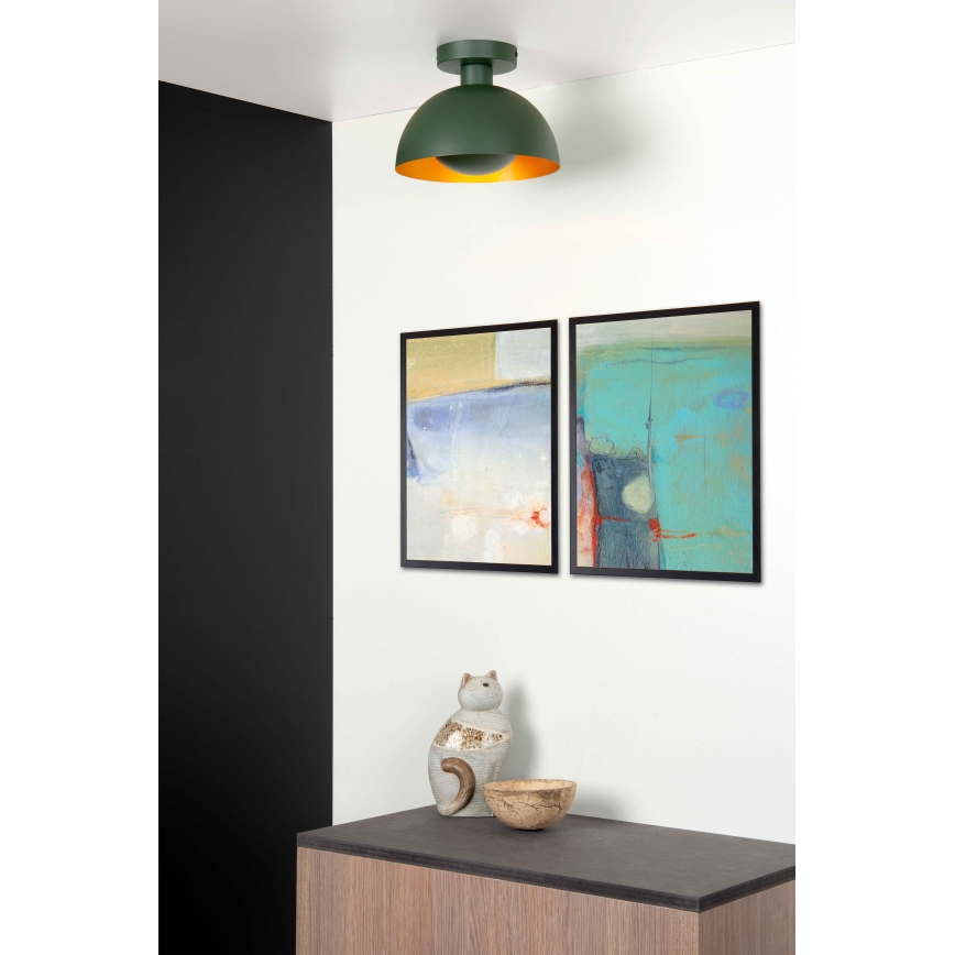Lucide 45196/01/33 - Stropní svítidlo SIEMON 1xE27/40W/230V zelená