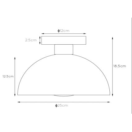 Lucide 45196/01/33 - Stropní svítidlo SIEMON 1xE27/40W/230V zelená