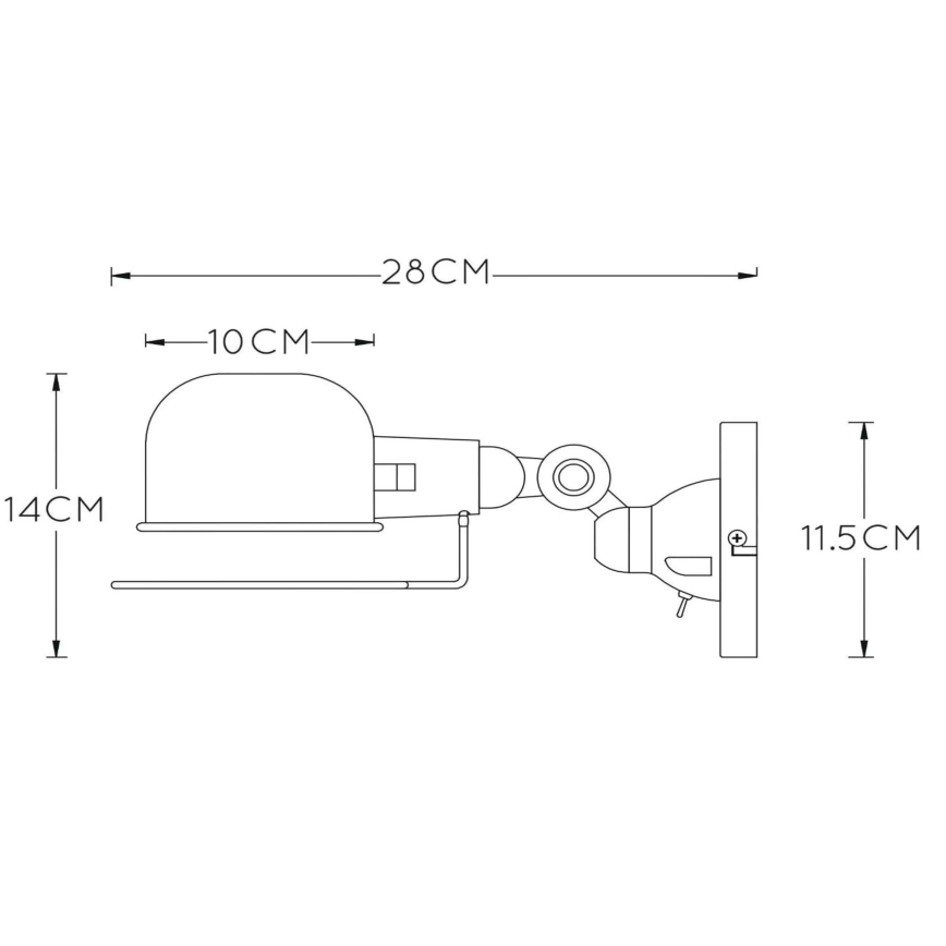 Lucide 45252/01/97 - Nástěnné svítidlo HONORE 1xE14/25W/230V