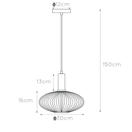 Lucide 45386/30/62 - Lustr na lanku MALOTO 1xE27/40W/230V pr. 30 cm