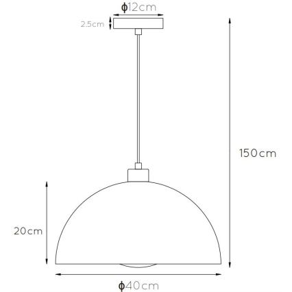 Lucide 45496/01/44 - Lustr na lanku SIEMON 1xE27/40W/230V oranžová