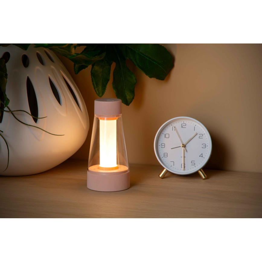 Lucide 45500/01/66 - LED Stmívatelná dotyková venkovní lampa LORALI LED/1,2W/4V USB IP44 2000 mAh růžová
