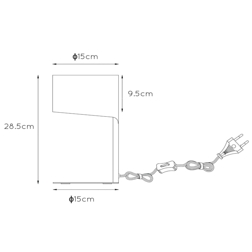 Lucide 45504/01/36 - Stolní lampa KNULLE 1xE14/40W/230V šedá