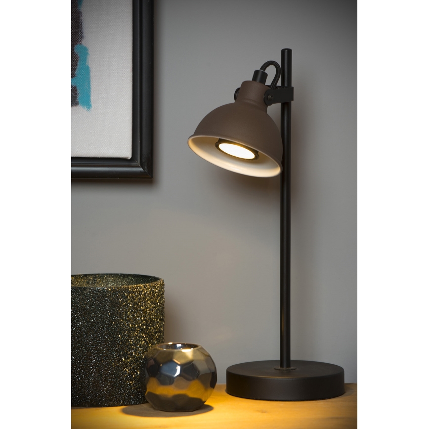 Lucide 45573/01/97 - Stolní lampa DAMIAN 1xGU10/35W/230V hnědá