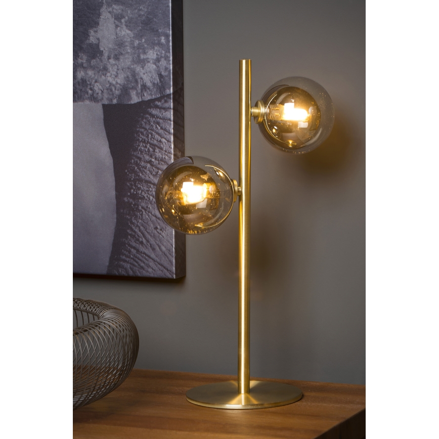 Lucide 45574/02/02 - Stolní lampa TYCHO 2xG9/28W/230V zlatá
