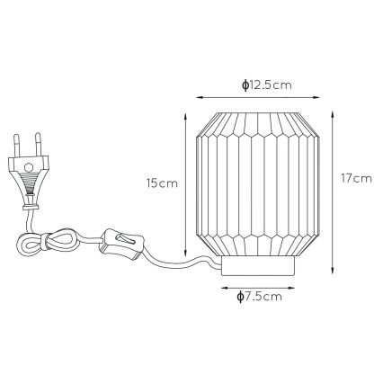 Lucide 45595/01/51 - Stolní lampa SUENO 1xE14/40W/230V