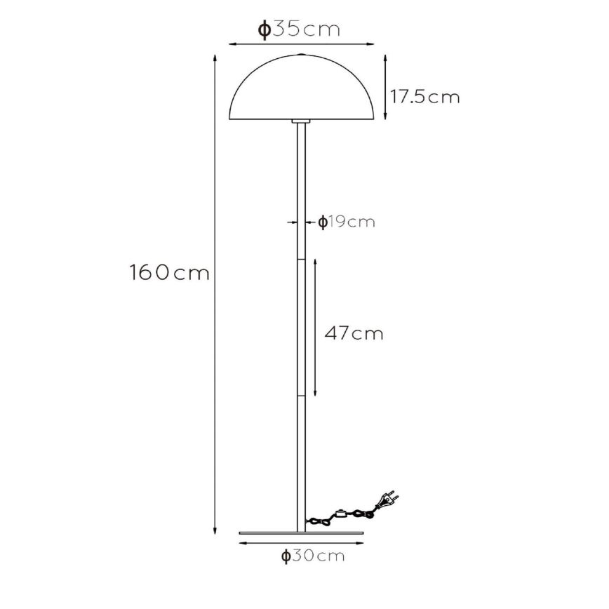 Lucide 45796/01/30 - Stojací lampa SIEMON 1xE27/40W/230V černá