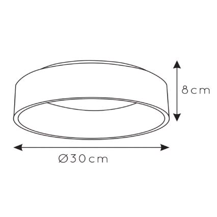 Lucide 46100/20/30 - LED Stmívatelné stropní svítidlo TALOWE LED/20W/230V černá