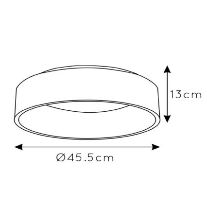 Lucide 46100/32/30 - LED Stmívatelné stropní svítidlo TALOWE LED/30W/230V černá