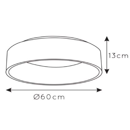 Lucide 46100/42/30 - LED Stmívatelné stropní svítidlo TALOWE LED/42W/230V černá