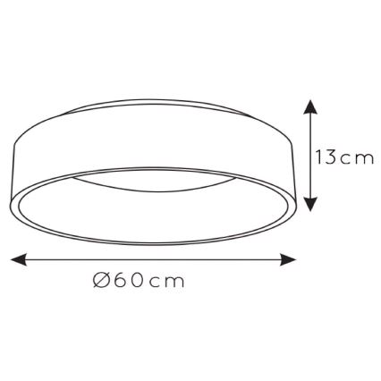 Lucide 46100/42/31 - LED Stmívatelné stropní svítidlo TALOWE LED/42W/230V pr. 60 cm