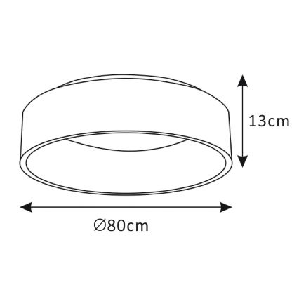 Lucide 46100/80/30 -LED Stmívatelné stropní svítidlo TALOWE LED/80W/230V Ø 80 cm