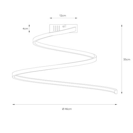 Lucide 46199/25/30 - LED Stmívatelný přisazený lustr MAXENCE LED/24W/230V černá