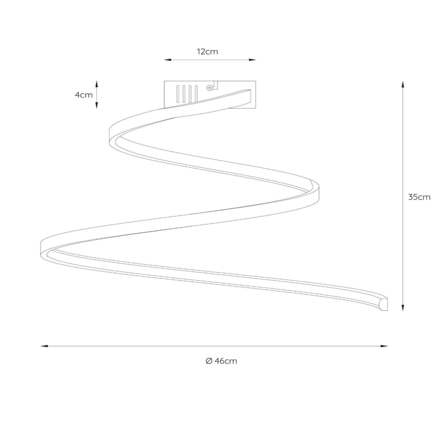 Lucide 46199/25/30 - LED Stmívatelný přisazený lustr MAXENCE LED/24W/230V černá