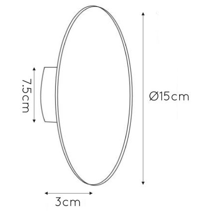 Lucide 46201/06/30 - LED Nástěnné svítidlo EKLYPS LED/7W/230V černá