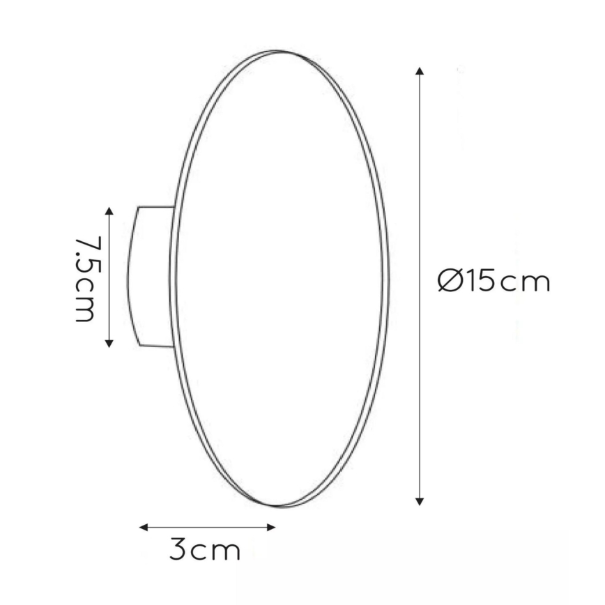 Lucide 46201/06/31 - LED Nástěnné svítidlo EKLYPS LED/7W/230V 15 cm