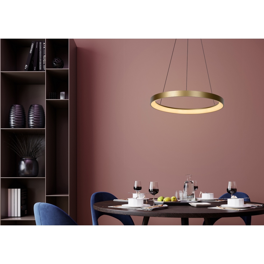 Lucide 46403/48/02 - LED Stmívatelný lustr na lanku VIDAL LED/48W/230V pr. 58 cm zlatá