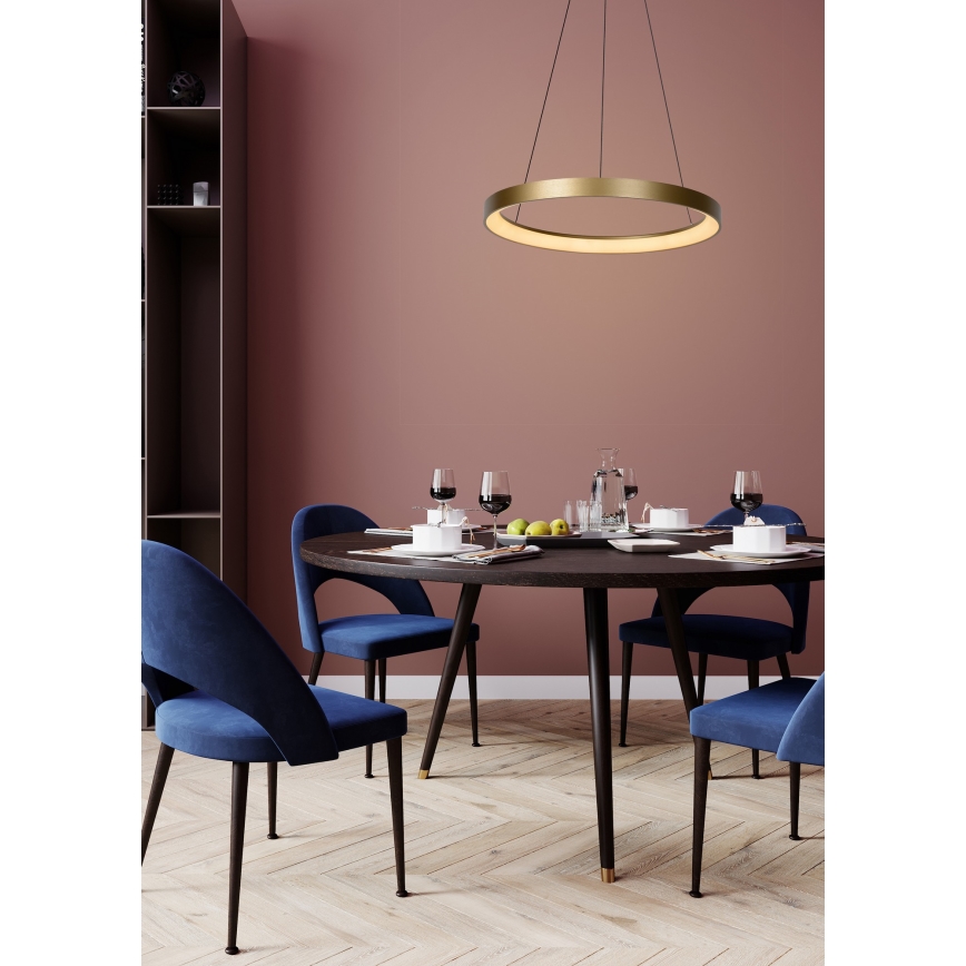 Lucide 46403/48/02 - LED Stmívatelný lustr na lanku VIDAL LED/48W/230V pr. 58 cm zlatá