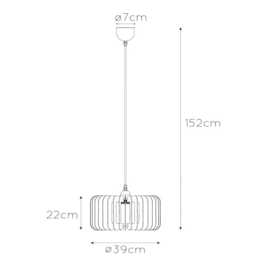 Lucide 46406/39/76 - Lustr na lanku ETTA 1xE27/40W/230V pr. 39 cm dřevo
