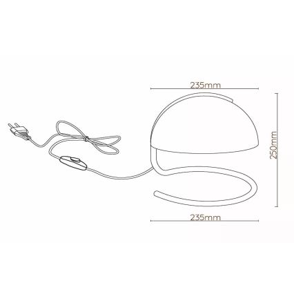 Lucide 46516/01/35 - Stolní lampa CATO 1xE27/40W/230V modrá
