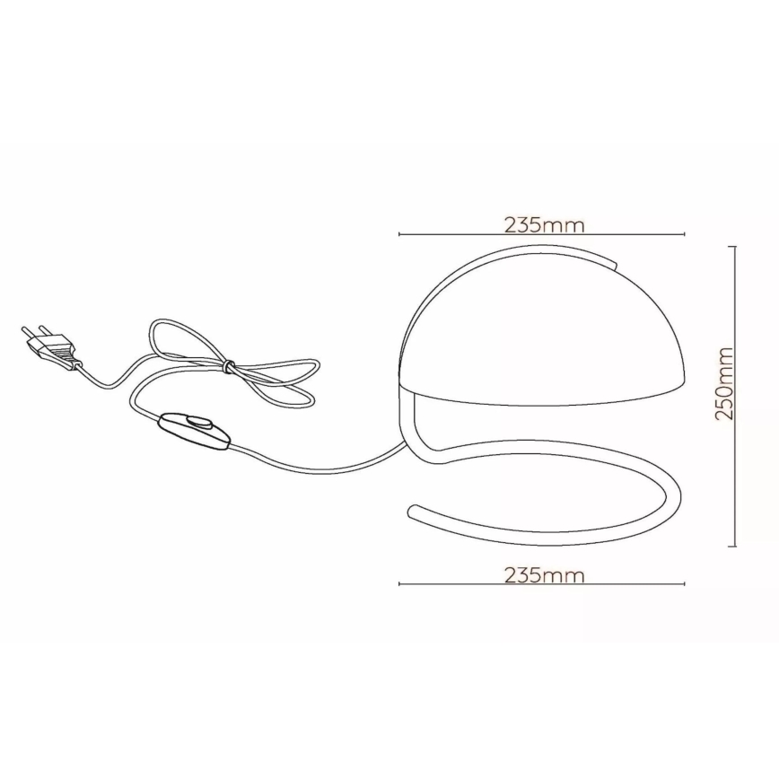 Lucide 46516/01/35 - Stolní lampa CATO 1xE27/40W/230V modrá