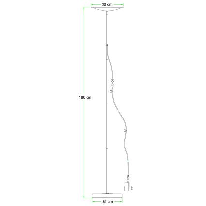 Lucide 46710/20/30 - LED Stojací lampa PRYMUS LED/20W/230V