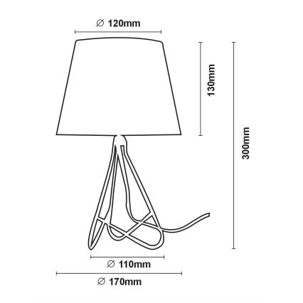 Lucide 47500/81/11 - Stolní lampa GITTA 1xE14/40W/230V černá