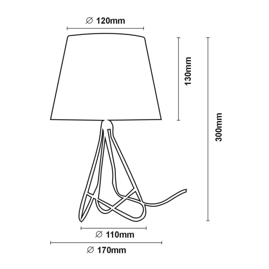 Lucide 47500/81/11 - Stolní lampa GITTA 1xE14/40W/230V černá