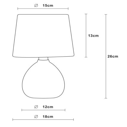 Lucide 47506/81/36 - Stolní lampa RAMZI 1xE14/40W/230V